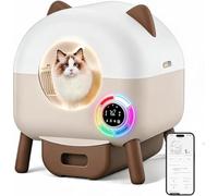 Self Cleaning Cat Litter Tray, XL Automatic Cat Litter Box with APP Control | Odour Control & Advanced Safety Sensors, Extra Large 76L Capacity for Multiple Cats