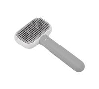 Self-Cleaning Dog Brush for Pets, Slicker Grooming Tool for Long & Short Cats and Dogs with Mats, Tangled Removal, Grey White
