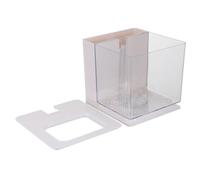 Self Cleaning Fish Tank for Fry Hatching Desktop Acrylic White | Breeding Assistance, Practical Design, Home Desktop Use, DIY Micro Landscapes, for Fry and Small Fish
