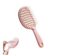 Self Cleaning Hair Brush, Easy Detangling Vent Brush for Fast Blow Drying, with Lift Pad, ABS Dual Curve & Extra Long Thick Bristles, for Women Girls Kids