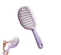 Self Cleaning Hair Brush, Easy Detangling Vent Brush for Fast Blow Drying, with Lift Pad, ABS Dual Curve & Extra Long Thick Bristles, for Women Girls Kids