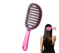 Self Cleaning Hair Brush, Gentle Detangling Comb, Curved Ventilated Brush with Easy Clean Mechanism, Brush with Compact Design, Robust System without , Smooth Styling Solution