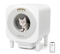 Self Cleaning Litter Box, 68L Large Capacity Automatic Cat Litter Box Self Cleaning for Multiple Cats, Automatic Litterbox with App Control Safety Protection Odor Removal