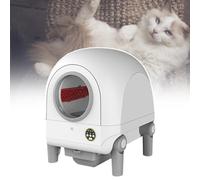 Self Cleaning Litter Box,68L Large Capacity Cat Litter Boxes,Wifi Connect Smart App controlled,3 Ways To Install The Exhaust Pipe