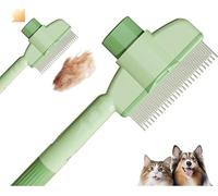 Self-cleaning Pet Brush For Long And Short Hair Care, Cat Brush, Pet Comb For Removing Matted Hair, Knot And Tangle Detangler Tool Accessories For Dogs (2*Green)