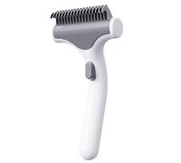 Self Cleaning Pet Deshedding Brush, One Button Push To Remove Loose Undercoat Fur, Gentle Deshed Comb For Long Haired Dogs And Cats, Safe Curved Stainless Steel Blade Grooming Tool