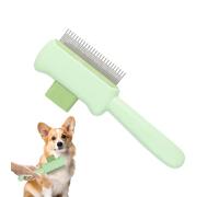 Self Cleaning Pet Flea Comb Grooming Brush,Shedding Massage Comb For Puppy,For Cleaning Loose, Hair On Short And Long Haired Dogs