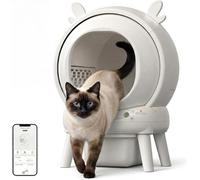 Self-Cleaning Pet Litter Box, Cat Litter Tray with Safety Sensors and App Control, Anti-Pinch Design, Multi-Cat Self Cleaning Cat Toilet with Trash Bag, More Safe for Multiple Cats