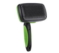 Self Cleaning Pet Slicker Brush, Professional Dog and Cat Grooming Tool, One Click Hair Release Comb for Long Medium Short Thick Curly Fur with Ergonomic Non Slip Handle