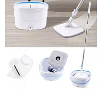 Self-Cleaning Spin Mop with 360° Spin, Rinse, and Wring System, 2.5L Dual Cavity Bucket, Ideal for Hard Floor Surfaces