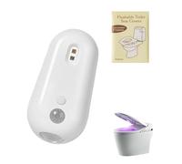 Self Cleaning UV Toilet Sanitizer Light, Motion Activated Self Cleaning UV-C Sanitizer & Night Light, Rechargeable Adhesive Mounted, for Shared Bathroom, Elderly, Pet, Easy Install (1SET)