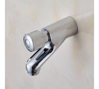 Self-Closing Bathroom Basin Taps Push Time Delay Hot and Cold Basin Sink Mixer Taps, Non-Concussive Bathroom Single Lever Faucets Chrome
