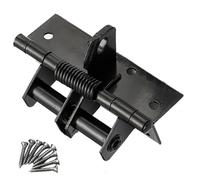 Self Closing Gate Hinges 10Pcs Self Closing Cabinet Door Hinge Invisible 4 Inch Heavy Duty Hinges Anti-Rust Automatic Door Closer Hinge(Black)