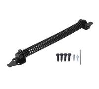 Self Closing Gate Spring, 14" Adjustable Gate Door Closer Spring Kit with Screws for Wooden Fence (Black)