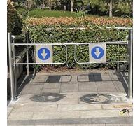 Self-Closing Security Gate with Post Mount, 90° Opening Metal Barricade for Enhanced Safety at Supermarkets, Libraries, and Scenic Stores