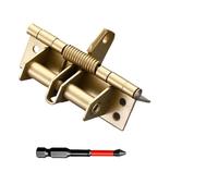 Self-Closing Spring Hinges, Stainless Steel, 1/2pc with Screws, Durable Self-Opening Hinges for Doors and Cabinets, Easy Installation, 1 Golden Finish