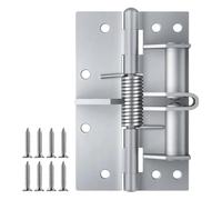 Self Closing Spring Loaded Door Hinge， Automatic Self Closing Detachable Spring Door Hinges Multicolor 4 inches(Silver)