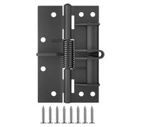 Self Closing Spring Loaded Door Hinge， Automatic Self Closing Detachable Spring Door Hinges Multicolor 4 inches(Black)