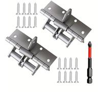 Self Closing Spring Loaded Door Hinge， Detachable Adjustable Automatic Spring Hinges Doors Cabinets Gates Multicolor 1pc 2pcs(2pcs Silvery)