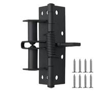 Self Closing Spring Loaded Door Hinge， Self Closing Door Hinges 4 inch Stainless Steel Multicolor(Black)