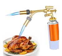Self-Cooling Multi-Purpose Blow Torch, Kitchen Butane Torch Lighter, Adjustable Flame Strength 2400 F, with Built-in Lighting Function, The Nozzle can be Bent for BBQ,Baking,Brulee Creme,Cooking