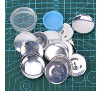 Self Cover Buttons Kit, 20/25/30/40mm Fabric Button Mould Cloth Bag Cover Buttons Kit Round Button Base DIY Handmade Crafts Buckle Making Tools with Buckle Base (40MM)