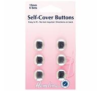 Self Cover Buttons - Metal 15mm, pk of 6