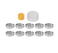 Self Covering Buttons, Cover Buttons with Flat Back, Base of 10 Round Buttons, DIY Fabric Covered Buttons Kit, Size 20mm 25mm 30mm 40mm Optional (20mm)