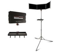 Self-Cut System Angel Lights Tripod - 3 Way Mirror for Self Hair Cutting - Includes Attachable Clipper & Trimmer Tray - Trifold Barber Mirror - Adjustable Height & Brightness - Travel-Friendly