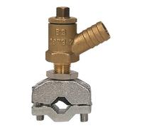 SELF-Cutting Drain Cock Type A 15MM, Suitable for 15mm Pipes, Brass Construction, Heavy Pattern Glanded, 1 in Pack