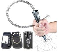 Self-Defence Whip | Portable Steel Whip with Car Window Breaker | Personal Defence Training Tool | Emergency Escape Device for Vehicle Safety