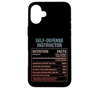 Self-Defense Instructor Nutritional Facts Case for iPhone 16 Plus
