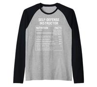 Self-Defense Instructor Nutritional Facts Raglan Baseball Tee