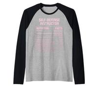 Self-Defense Instructor Nutritional Facts Raglan Baseball Tee