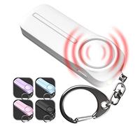 Self Defense Safe Personal Alarm Keychain - 130 dB Loud Siren Protection Device with LED Light - Emergency Alert Key Chain Whistle for Women, Children, Senior, and Joggers by WETEN (White)
