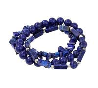 Self-Discovery Mala 3-Piece Gemstone Stretch Bracelet Set for Women - Triple Stack Boho Layering Bracelets in Matching Tones, One Size, Stone, no gemstone