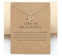 Self-Discovery Mala Inspirational Necklace for Women - Unique Gold Pendant Spiritual Jewelry Gift, Klein, Metal, No Gemstone