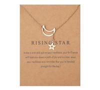 Self-Discovery Mala Inspirational Necklace for Women - Unique Gold Pendant Spiritual Jewelry Gift, Klein, Metal, No Gemstone