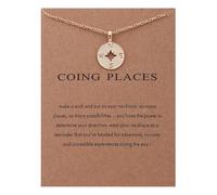 Self-Discovery Mala Inspirational Necklace for Women - Unique Gold Pendant Spiritual Jewelry Gift, Klein, Metal, No Gemstone