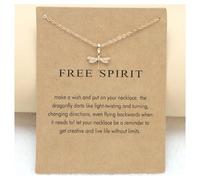 Self-Discovery Mala Inspirational Necklace for Women - Unique Gold Pendant Spiritual Jewelry Gift, Klein, Metal, No Gemstone