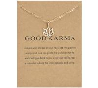Self-Discovery Mala Inspirational Necklace for Women - Unique Gold Pendant Spiritual Jewelry Gift, Klein, Metal, No Gemstone