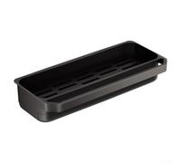 Self-Draining Kitchen Sink Rack, 26.2 x 14.4 x 5 cm, ABS Drain Shelf & Sponge Holder, No-Drill Installation, Anti-Slip Edge Mount, Kitchen Organization(black)