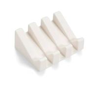 Self Draining Soap Dish Holder Silicone Waterfall Bar Soap Tray for Bathroom Kitchen Countertop Soap Rack with Foaming Bag(Holder-white)
