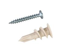 Self-Drill Fixings 100pk Nylon 12mm x 32mm Self Drilling plasterboard fixings with Anti-Corrosion Finish