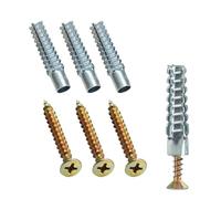 Self-Drilling Anchor Screws 200Pcs Drywall Anchors and Screws Kit Self Tapping Expansion Pipe for Fixing Patio Furniture Curtains Calligraphy Wa