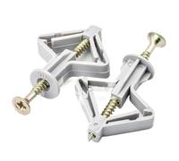 Self-Drilling Anchor Screws Grey Nylon Drywall Anchors 200Pcs Self Drilling Plasterboard Fixings for Fixing Patio Furniture Curtains Calligraphy Wa(S)