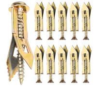 Self-Drilling Anchor Screws Self-Drying Drywall Anchors Galvanized Steel Wall Screws Kit for Fixing Patio Furniture Curtains Calligraphy Wa(50 sets)
