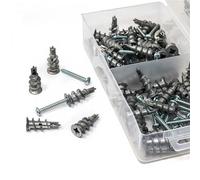Self-Drilling Anchor Screws Zinc Alloy Drywall Anchor Kit 100Pcs with Self-Drilling Screws 50 lbs for Fixing Patio Furniture Curtains Calligraphy Wa