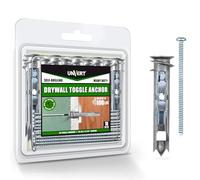 Self-Drilling E-z Anchor Toggle Kit, Heavy Duty Drywall Toggle Ancor with Fitting Metal Zinc Phillip Screws #8 x 2-1/4 - Holds Up to 100 Lb. (10 Pack)