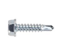 Self Drilling Screw 4.2 x 19mm Hex Head Zinc Pack of 100 - Sealey SDHX4219 New